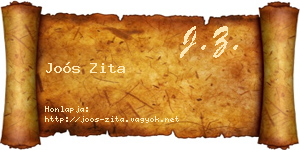 Joós Zita névjegykártya