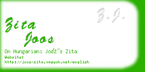 zita joos business card